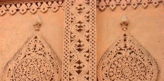 Carvings on Bangalore Palace Walls