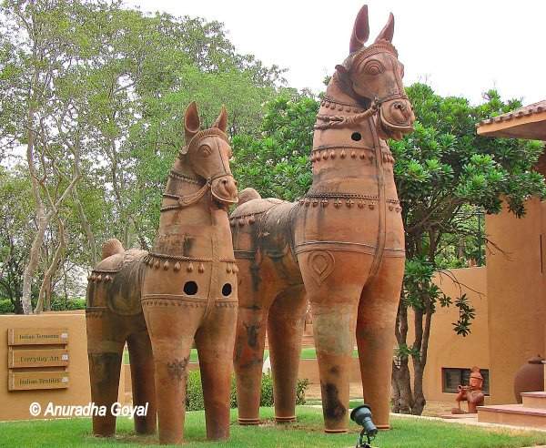 Terracotta Horses at Anandgram