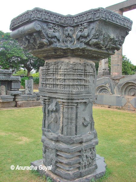 Carved Stone Pillars of Kakatiya architecture, Warangal Fort