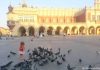 Landscape view of the Krakow Old Town Market Square