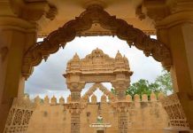Finely carved Gates and Arches of Lodurva Jain Temple