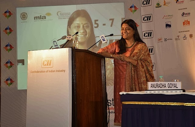 Anuradha Goyal speaking at the Tourism Fest 2013, Chandigarh