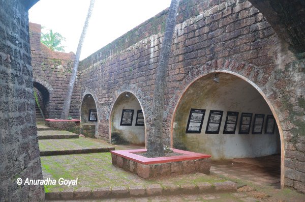 Mario Miranda works on display at the Reis Magos Fort arches