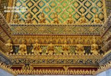 Ornate borders on the walls of Grand Palace Bangkok