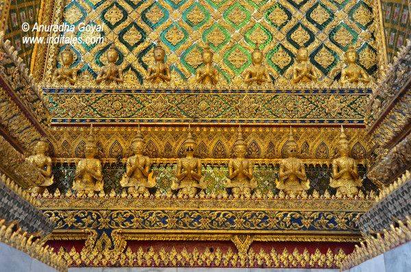 Ornate borders on the walls of Grand Palace Bangkok