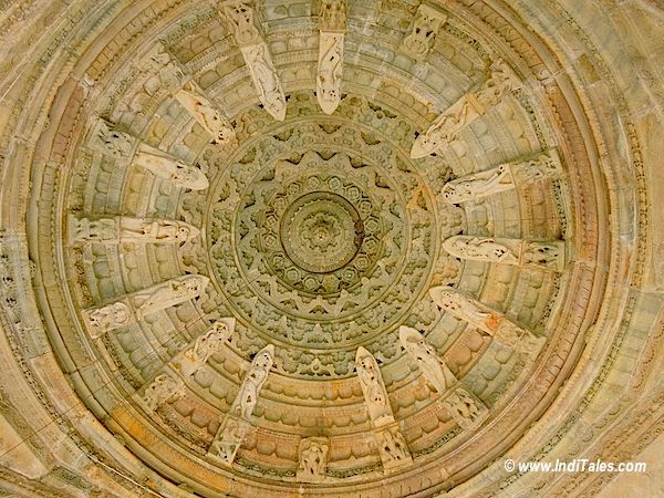 Carved Ceiling of SaatBees Jain Temple