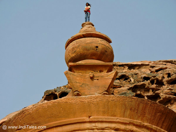 Top of the Petra Monastery with a Kalash like Pot