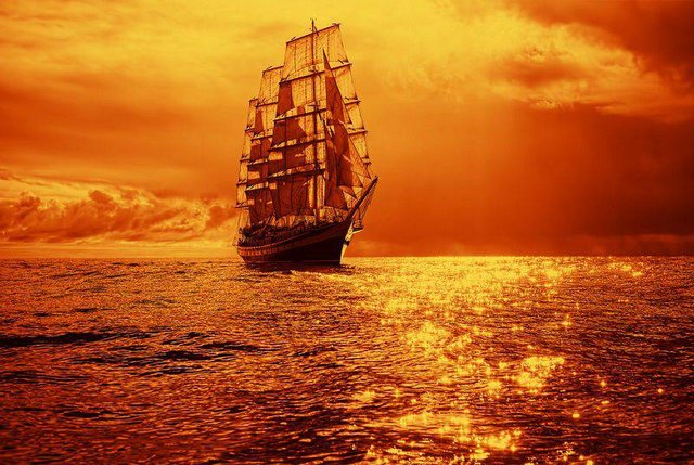 A Ship sailing in Ocean