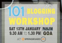 101 Blogging Workshop - Panjim, Goa
