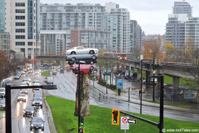 Modern Art Pile of Cars - Vancouver Modern Art