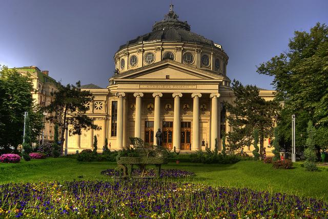 Landscape view of the Bucharest Atheneum