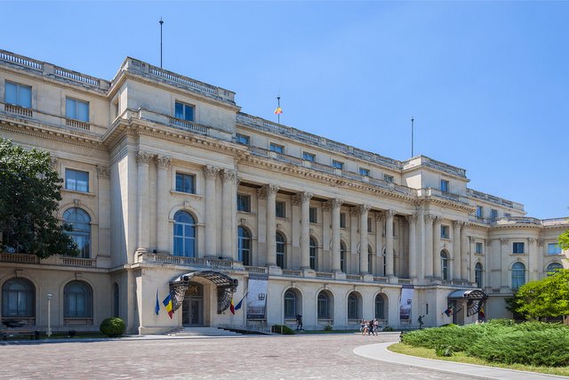 Landscape view of the National Art Museum at Bucharest